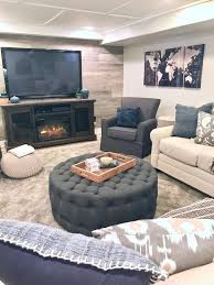 Meme Hill Studio Basement Remodel Renovation Fireplace Raymour Flanigan Elise Basement Living Rooms Small Family Room Livingroom Layout