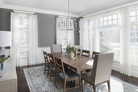 Dining Room Grey Walls Dining Room With Grey Grasscloth Wallpaper Grey And White Ru And She Dining Room Renovation Dining Room Remodel Dining Room Gallery Wall