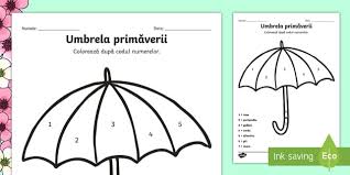 Fise de colorat cu mama si tata. Umbrela PrimÄƒverii Pagini De Colorat
