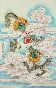 Chinese Celestial Dragons Ancient Japanese Art Dragon Art Chinese Art