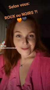 Salut la Gang! 🥰, Petit sondage éclair cet après-midi...., Selon vous,  est-ce que je devrais me faire teindre les cheveux en ROUX 🧡 ou en NOIR  🖤??? 😄, À NOTER : je n'aurai ni les yeux Verts, ni le ...