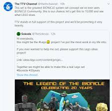 I don't think it will be the case, it doesn't seems like it and it does not match the devs behavior in my opinion last edited by johnny bifoutre ; Could A Lego Ideas Project Save Bionicle Constraction Lego The Ttv Message Boards