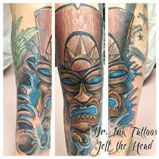 Tiki Mask Cover Up Tattoo By Jeff The Head Tiki Tattoo Tattoos For Guys Ink Tattoo