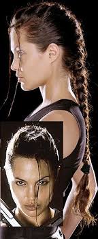 Angelina Jolie S Lara Croft Hair Prefer The Two Bangs On A Single Side Though One On Each Side D Angelina Jolie Hair Angelina Jolie Lara Croft Angelina Jolie