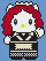 Magenta From Rocky Horror Picture Show Hello Kitty Square Grid Pattern Hello Kitty Rocky Horror Hello Kitty Characters