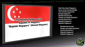 Singapore National Anthem Majulah Singapura Instrumental With Lyrics Youtube