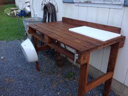 Fish Cleaning Table Made From Wood Pallets Fish Cleaning Table Wooden Fish Fish Cleaning Station