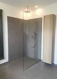 Dusche Ebenerdig Grau Fliesen Glasabtrennung Rainshower Badezimmer Dusche Fliesen Graue Fliesen Dusche Fliesen