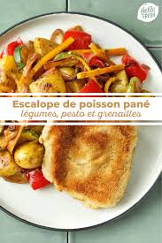 Escalope De Poisson Panee Aux Legumes Pesto Et Grenailles In 2020