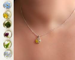 Maybe you would like to learn more about one of these? 10mm Tiny Pressed Flower Necklace Real Flower Resin Jewelry Etsy