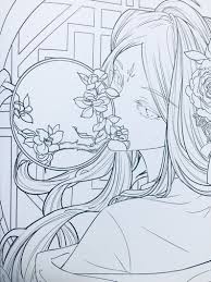 Qingcheng Chiese Antiquity Coloring Book Etsy Anime Drawings Sketches Coloring Books Book Art