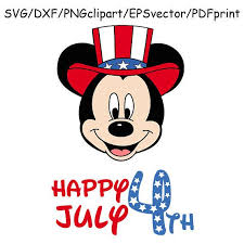 Download Mickey Mouse 4th July Svg Clipart Happy 4th July Vector Dxf Mickey Mouse Mickey Clip Art