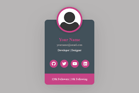 Pure css pure css code snippets in this section, you will find pure css examples or html elements designed in only css to give it some sassy effects. Design A Beautiful Profile Card With Css By Fahadul Shadhin Javascript In Plain English