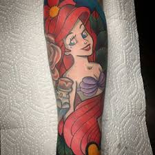 Flounder & sebastian temporaray tattoo. Top 63 Best Little Mermaid Tattoo Ideas 2021 Inspiration Guide