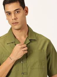 Buy Thomas Scott Olive Regular Fit Cotton Linen Shirt for Men's Online @  Tata CLiQ
