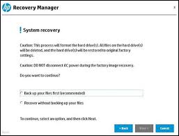 You can access this hidden partitio. Hp Pcs Performing A System Recovery Windows 10 Hp Customer Support