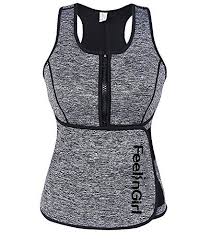 feelingirl neoprene sauna suit tank top vest with adjustable