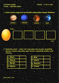 Planet itu sangat gelapn d. Sains Tahun 3 Online Activity