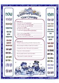 Offers and suggestions in indirect speech. Reported Speech Time Changes English Esl Worksheets For Distance Learning And Physical Classrooms