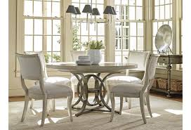 Start with a traditional or modern dining room table, chairs and dining bench for formal dinners and entertaining. Lexington Oyster Bay Six Piece Dining Set With Calerton Table And Eastport Chairs In Sea Pearl Fabric Belfort Furniture Dining 5 Piece Sets