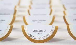 We offer 3 x 3 and 4 1/2 x 2 1/2 inch place cards. Make Easy And Elegant Place Cards For Your Event Craftsy