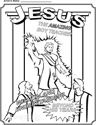 Sermon on the mount coloring. Boy Jesus Coloring Page Clover Media