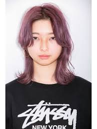 kajiwara ウルフ キャンディパープル マレットヘア ヘアカット カワイイ髪型