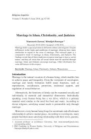 Marriage in islam comprises two stages: Pdf Marriage In Islam Christianity And Judaism