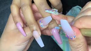 665 results for acrylic nail tips coffin. Acrylic Nails Tutorial Pink Bling Nails Acrylic Coffin Nails Youtube