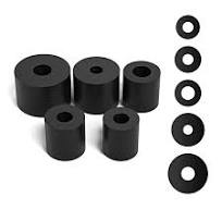 50Stück Unterlegscheiben Gummi, Gummidichtung Rund Gummi Unterlegscheiben  Sortiment, Schwarze Gummitülle Washer Distanzscheibe Washer Sortiment Kit  ...