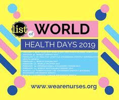 Health Day S 2019 List Was Enclosed To Health Day Celebration For Indian And World This Health Day Calendar 2019 List Of In Health Day World Health Day Health