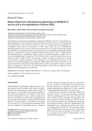 PDF) Rhamnolipid from Pseudomonas desmolyticum NCIM-2112 and its role in  the degradation of Brown 3REL