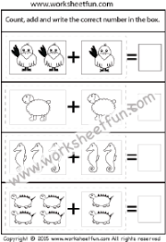 Kids have to add up or subtract numbers, as needed. Picture Addition Beginner Addition 4 Kindergarten Addition Worksheets Free Printable Worksheets Worksheetfun