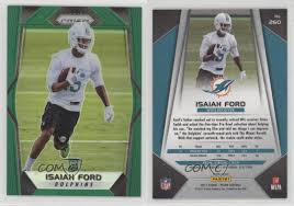 The first set of football cards ever produced was the 1894 mayo's cut plug, which featured the game's brightest collegiate stars. 2017 Panini Score Isaiah Ford Rookie 386 Football Card Trading Cards Sammeln Seltenes