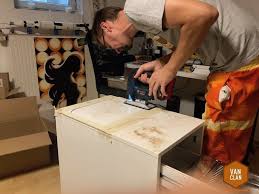 Mobile Kitchen Block In The Rail System Of The Vw Bus T5 T6 Based On Ikea Alex Vanclan De In 2020 Vw Bus T5 Vw Bus Vw Bus Ausbau