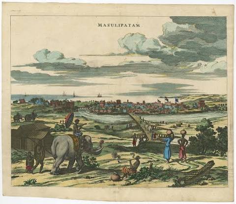 Antique Print of Masulipatam by Baldaeus (1672)
