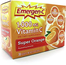 Amazon Com Emergen C Paquetes De Mezcla De Refresco Efervescente Con Vitamina C Sabor Super Naranja 30 Por Caja Al1044 Paquete De De 1 1 1 Health Personal Care