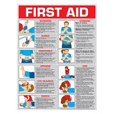 first aid chart color paper