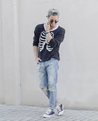Outfit Men Fashion Men Men Style Jeans Destroyed Skull Tshirt All Star Converse Www Rodrigoperek Com Ropa Casual De Hombre Ropa Ropa Casual