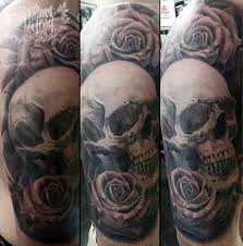 Wear our temporary tattoos whenever and wherever you want! Skull Rose Half Sleeve Tattoos Half Sleeve Tattoos