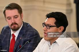 Journalist Julio Rojas speaks next to journalist Nick Sortor during a...  News Photo