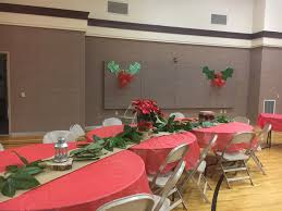Ward Christmas Party Table Set Up And Hollies Christmas Party Table Ward Christmas Party Christmas Party