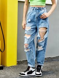 To keep everything organized, there are drawers on the side of the bed as well as open cubbies at the footboard. High Waisted Slant Pocket Boyfriend Jeans Shein Usa