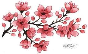 Because a cherry blossom can't stand alone without something to hold it. Drawing Of Small Cherry Blossoms Cherry Blossom Flower Tattoo Cherry Blossom Tattoo Flower Drawing Blossom Tattoo