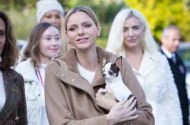 Princess Charlene in Max Mara Parka