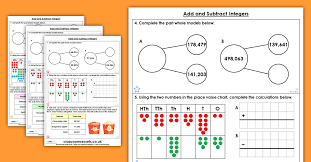 Free Add And Subtract Integers Homework Extension Year 6
