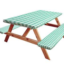 Maybe you would like to learn more about one of these? Amazon Com I Gift 6 Picnic Table Bench Covers Vinyl Fitted 72x28 Tablecloth And Seat Covers Set 3 Pieces Camping Picnic Park Table Cloth Green Garden Outdoor