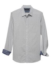 Standard Fit Soft Wash Stretch Print Shirt Banana Republic Factory Printed Shirts Shirts Mens Tops