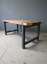 Reclaimed Industrial Chic Medieval 6 8 Seater Dining Table Etsy Metal Dining Table Wood And Metal Table Timber Dining Table