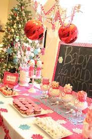 Winter Wonderland Snowflake Baby Shower Party Ideas Photo 6 Of 31 Snowflake Baby Shower Outside Baby Showers Christmas Baby Shower